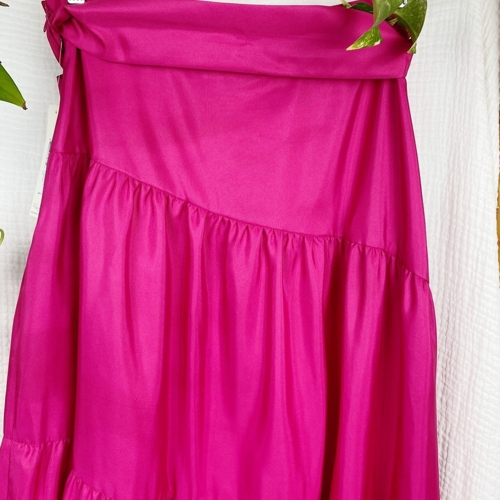 ELIZA J WOMENS BOW HI LOW WRAP RUFFLED SKIRT - Picture 8 of 11